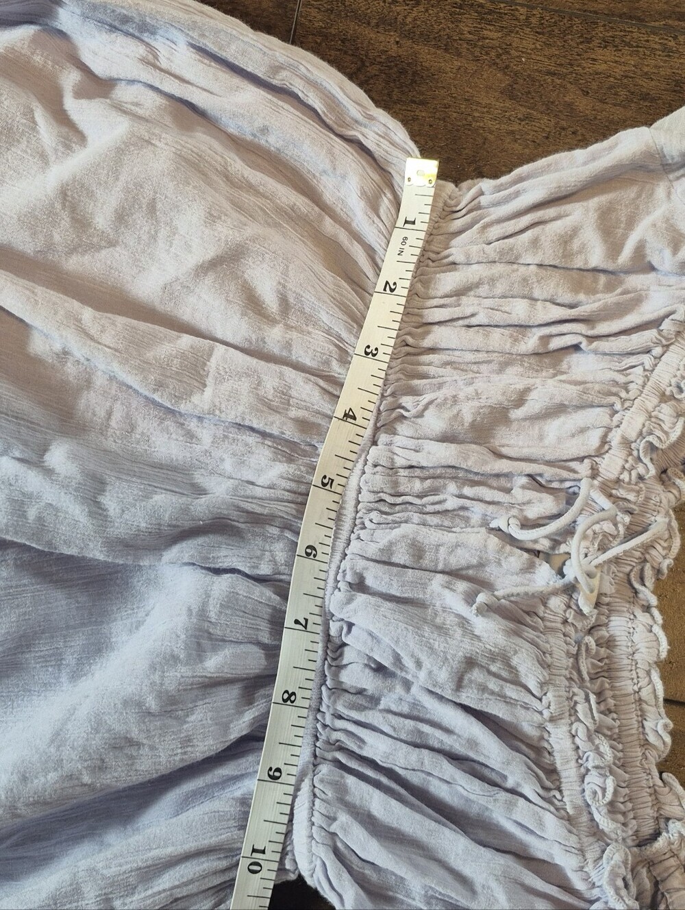 Sunday Best Lilac Puff-Sleeve Cotton Dress - Picture 5 of 7